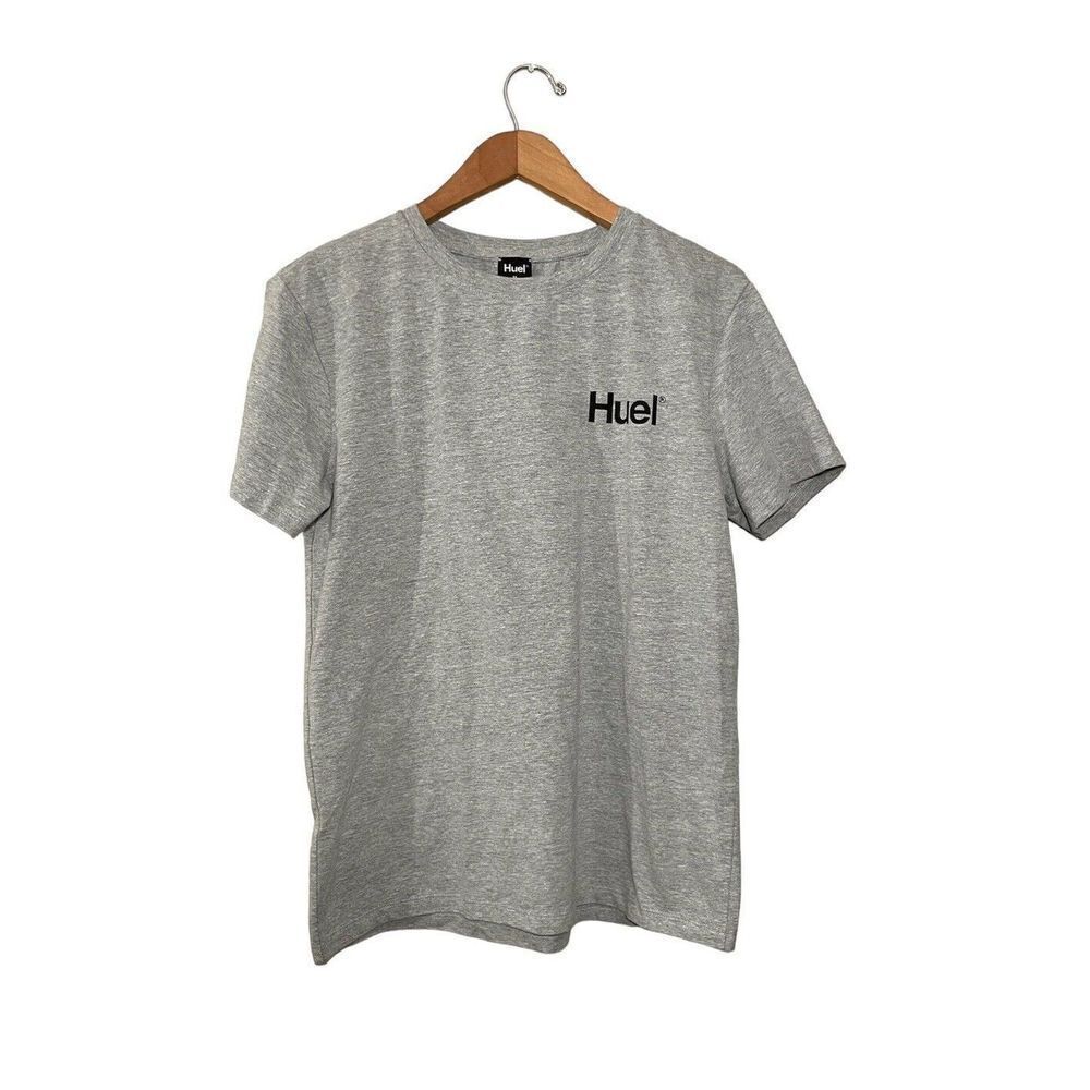 Huel T-Shirt Large Grey Mens Round Neck Short Sleeve‎ Medium